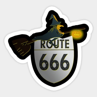 The Scenic Route for Witches - Route 666 Sticker